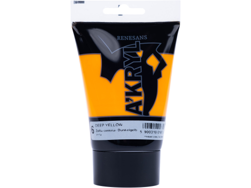 Acrylic A'kryl paint - Renesans - yellow deep, 100 ml