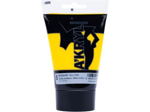 Farba akrylowa A'kryl - Renesans - żółć średnia, 100 ml