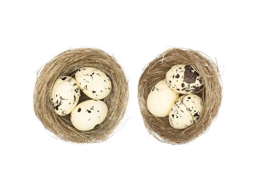 Eggs in nests - Rico Design - cream, 2 pcs