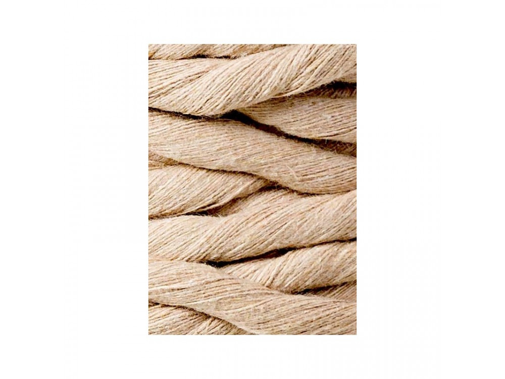 Cotton cord for macrames - Bobbiny - Sand, 9 mm, 30 m