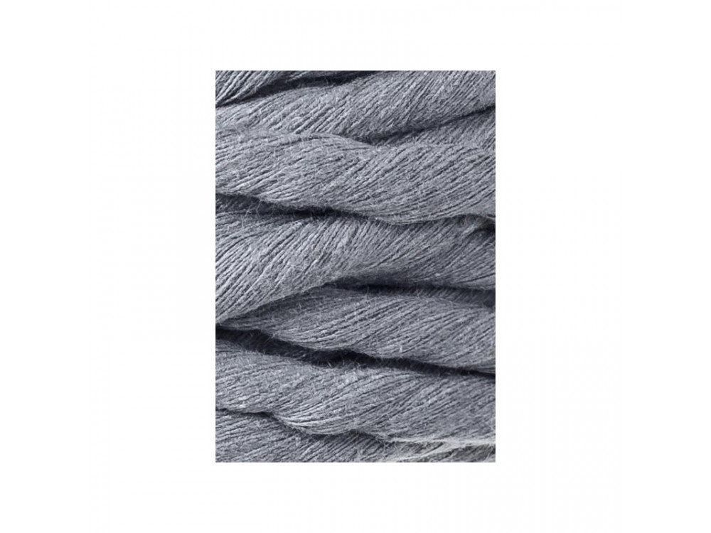 Cotton cord for macrames - Bobbiny - Steel, 9 mm, 30 m