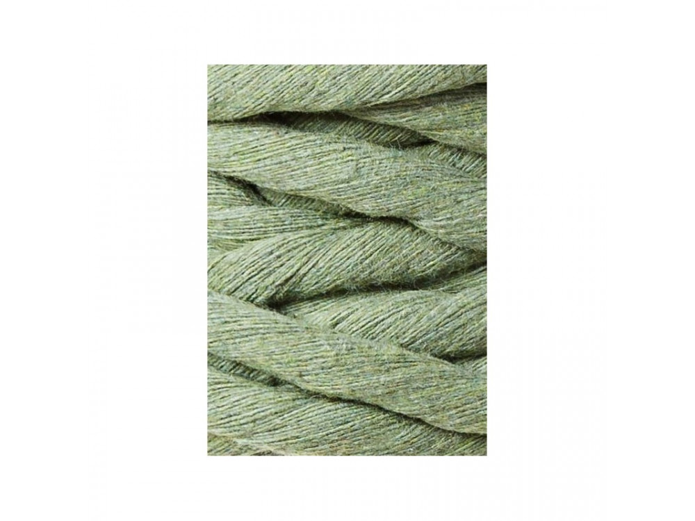Cotton cord for macrames - Bobbiny - Eucalyptus Green, 9 mm, 30 m