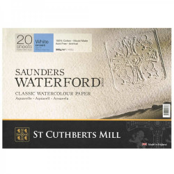 Saunders Waterford watercolor paper pad - cold press, 26 x 18 cm, 300 g, 20 sheets