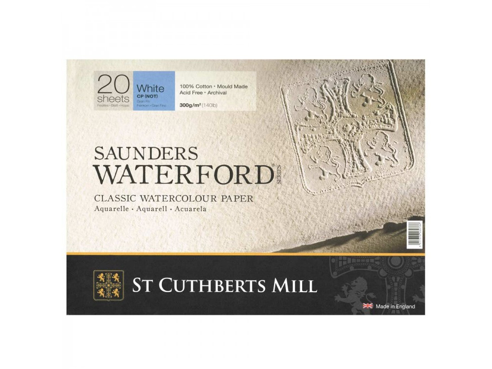 Saunders Waterford watercolor paper pad - cold press, 26 x 18 cm, 300 g, 20 sheets