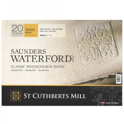 Saunders Waterford watercolor paper pad - rough, 26 x 18 cm, 300 g, 20 sheets