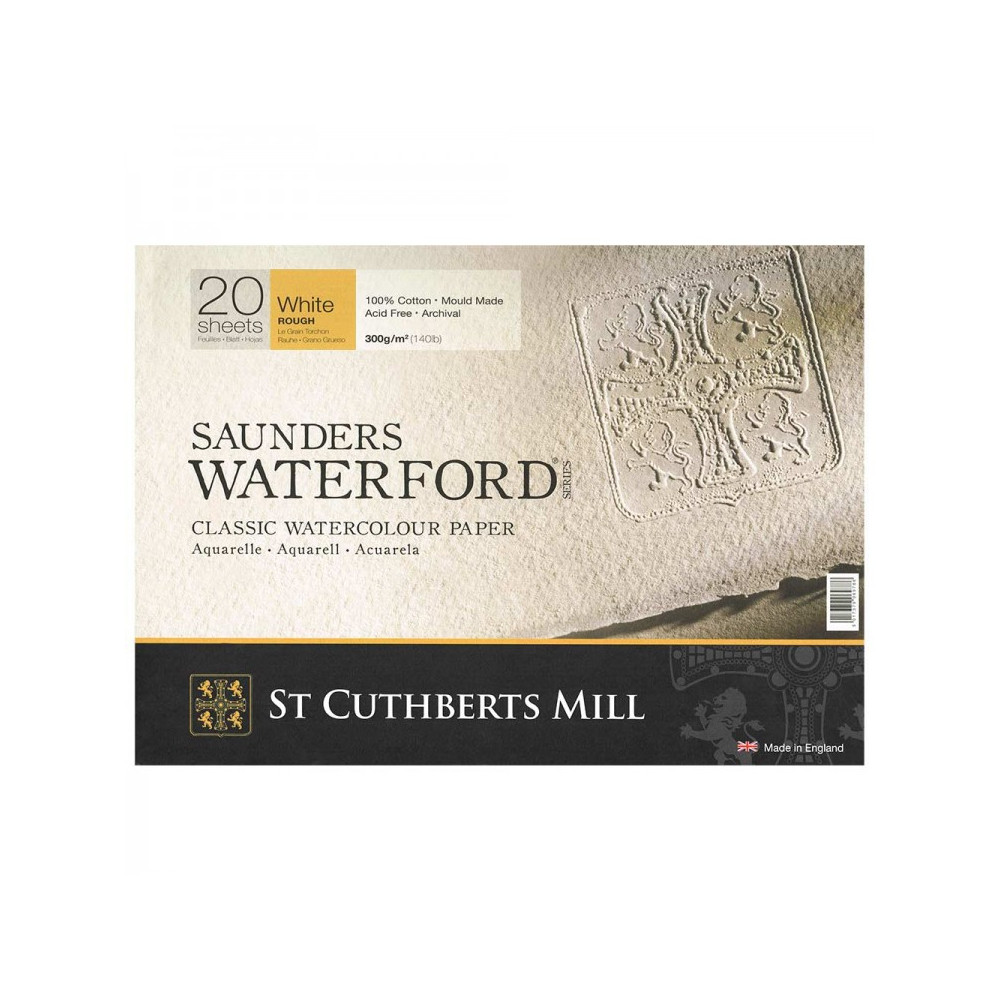 Blok do akwareli Saunders Waterford - rough, 26 x 18 cm, 300 g, 20 ark.