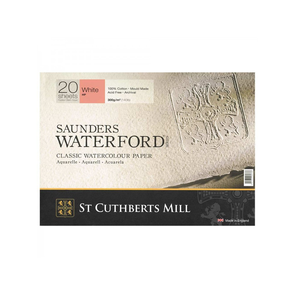 Saunders Waterford watercolor paper pad - hot press, 31 x 23 cm, 300 g, 20 sheets