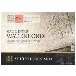 Saunders Waterford watercolor paper pad - hot press, 51 x 36 cm, 300 g, 20 sheets