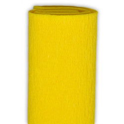 Bibuła marszczona - żółta, 50 x 200 cm