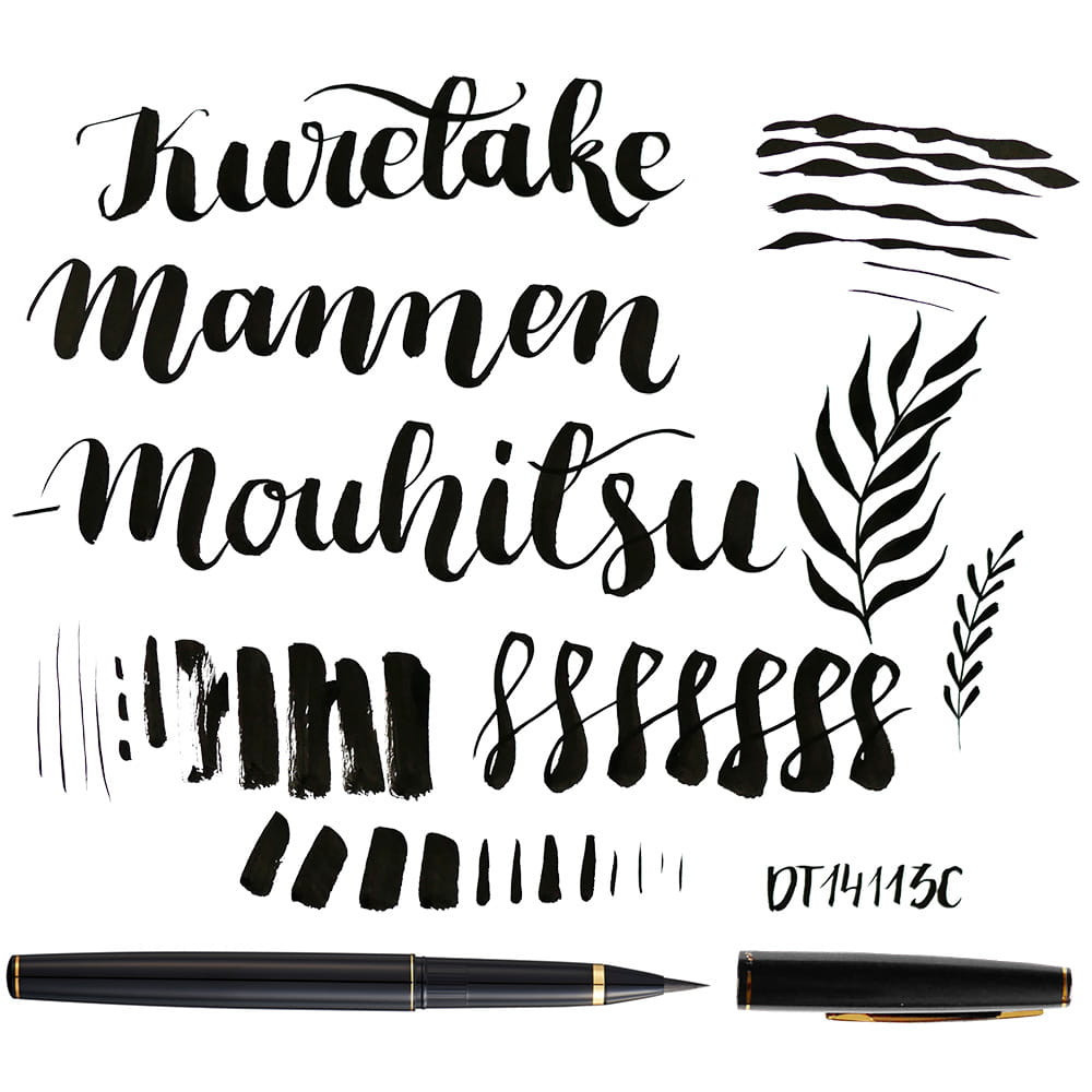 Pisak pędzelkowy do kaligrafii Mannen Mouhitsu - Kuretake - czarny
