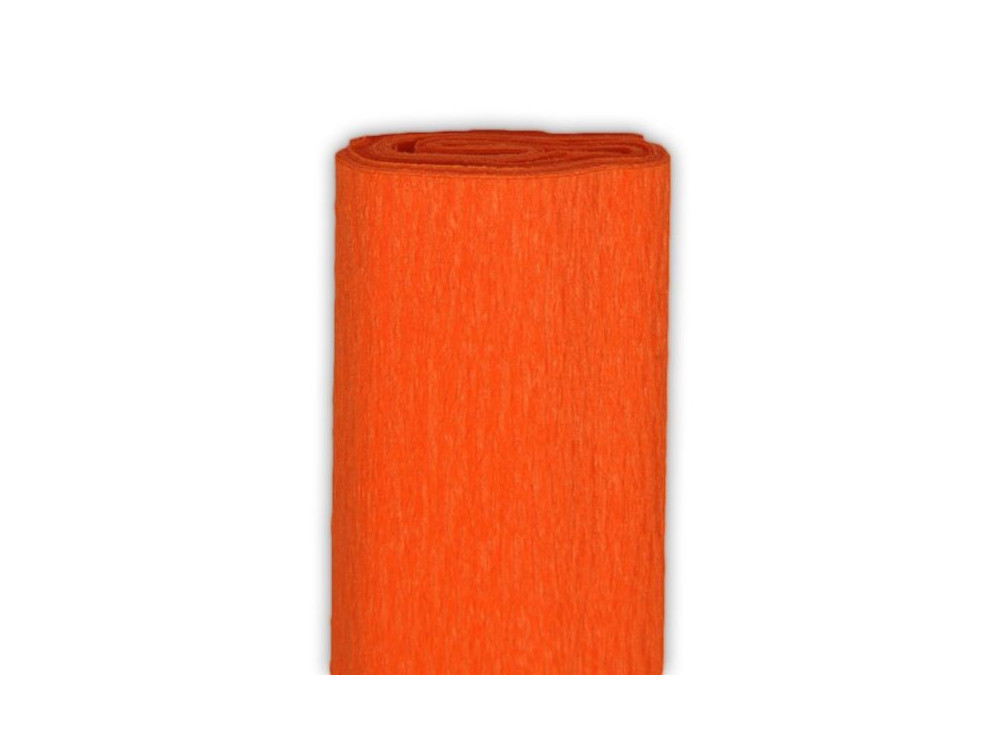 Bibuła marszczona, krepina - pomarańczowa, 50 x 200 cm