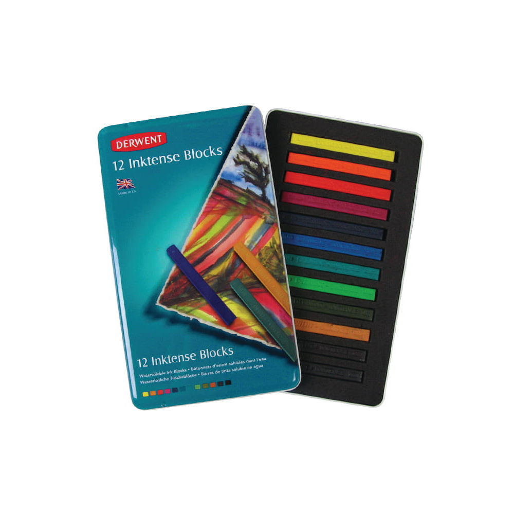 Derwent - Inktense Pencil Set - 12-Color Set (Tin)
