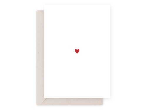 Greeting card - Eökke - Red heart, 12 x 17 cm