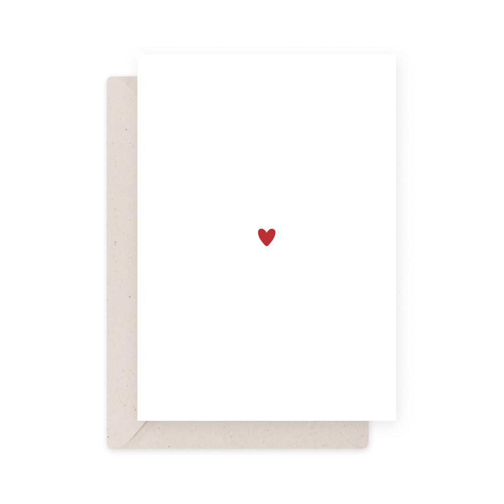 Greeting card - Eökke - Red heart, 12 x 17 cm