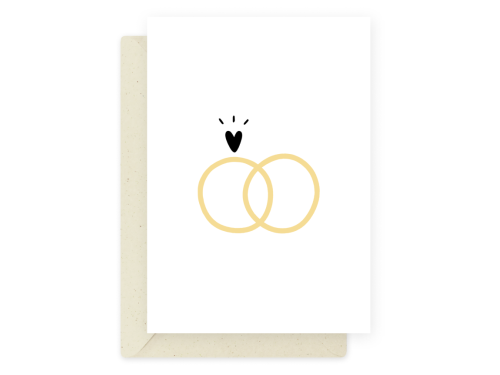 Greeting card - Eökke - Wedding rings, 12 x 17 cm