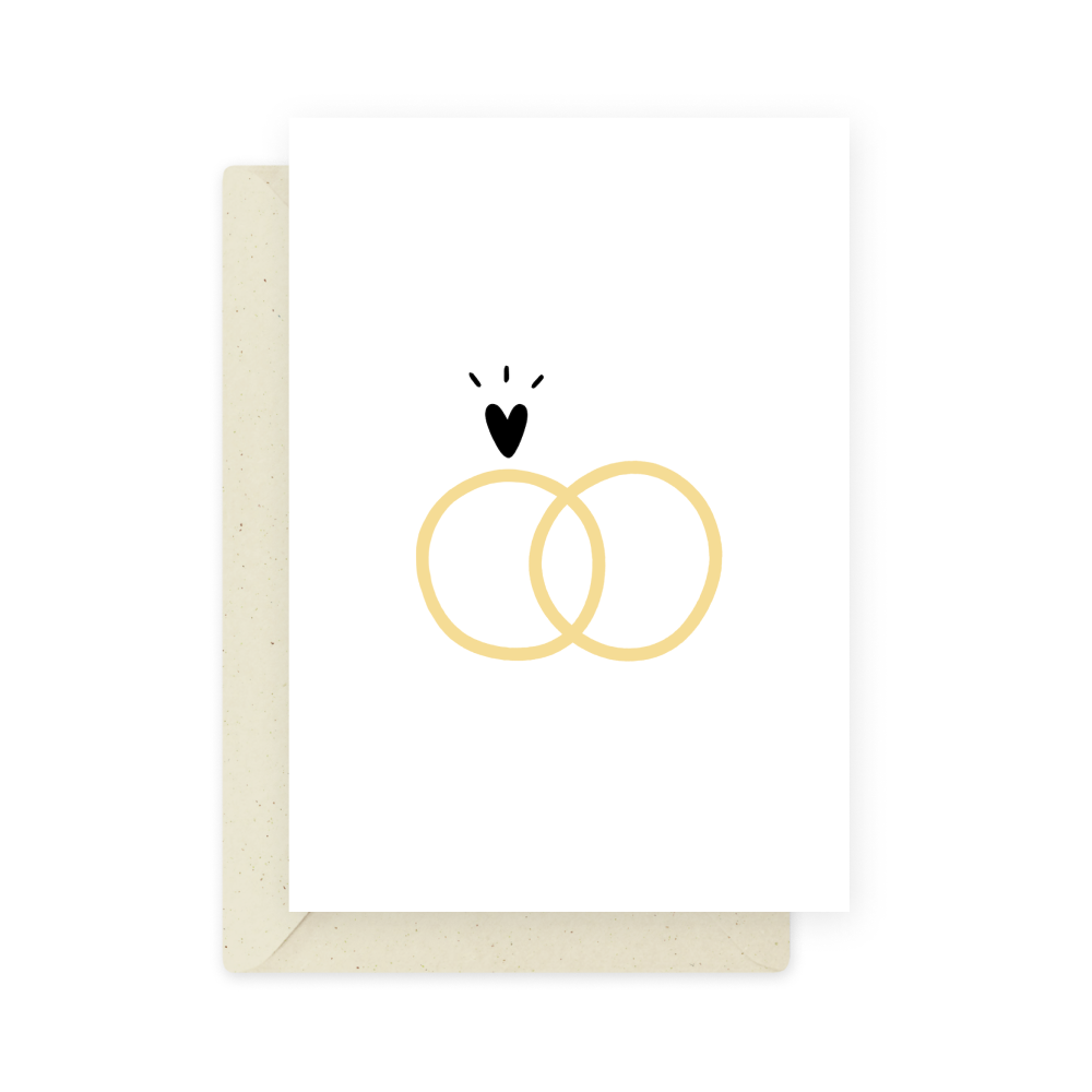 Greeting card - Eökke - Wedding rings, 12 x 17 cm