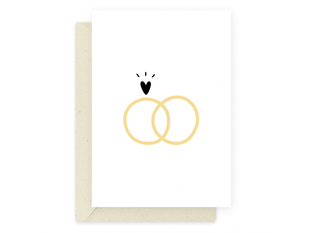 Greeting card - Eökke - Wedding rings, 12 x 17 cm