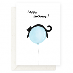 Greeting card - Eökke - Birthday cat, 12 x 17 cm
