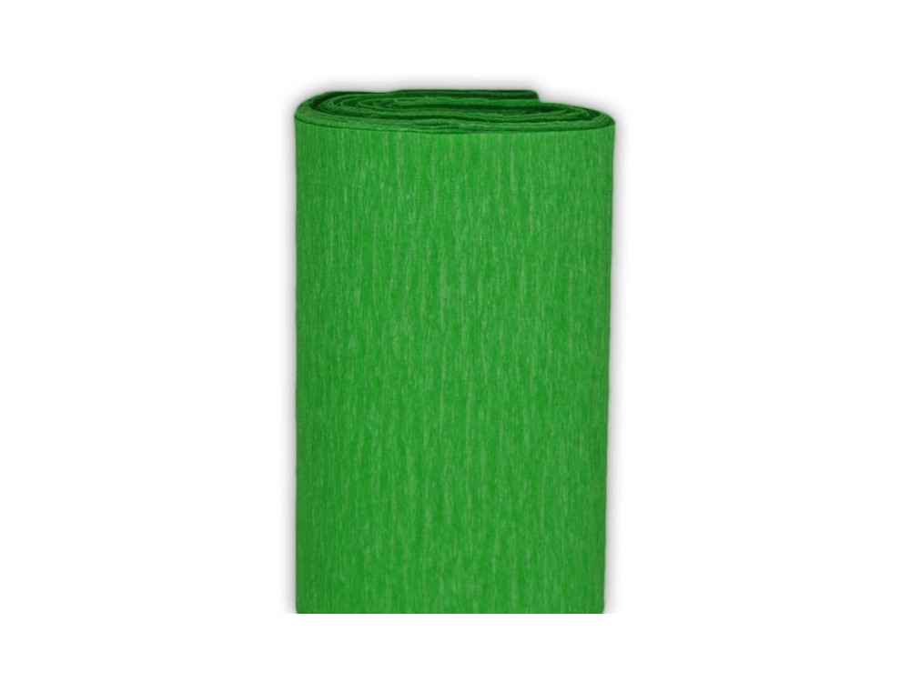 Bibuła marszczona, krepina - zielona trawiasta, 50 x 200 cm