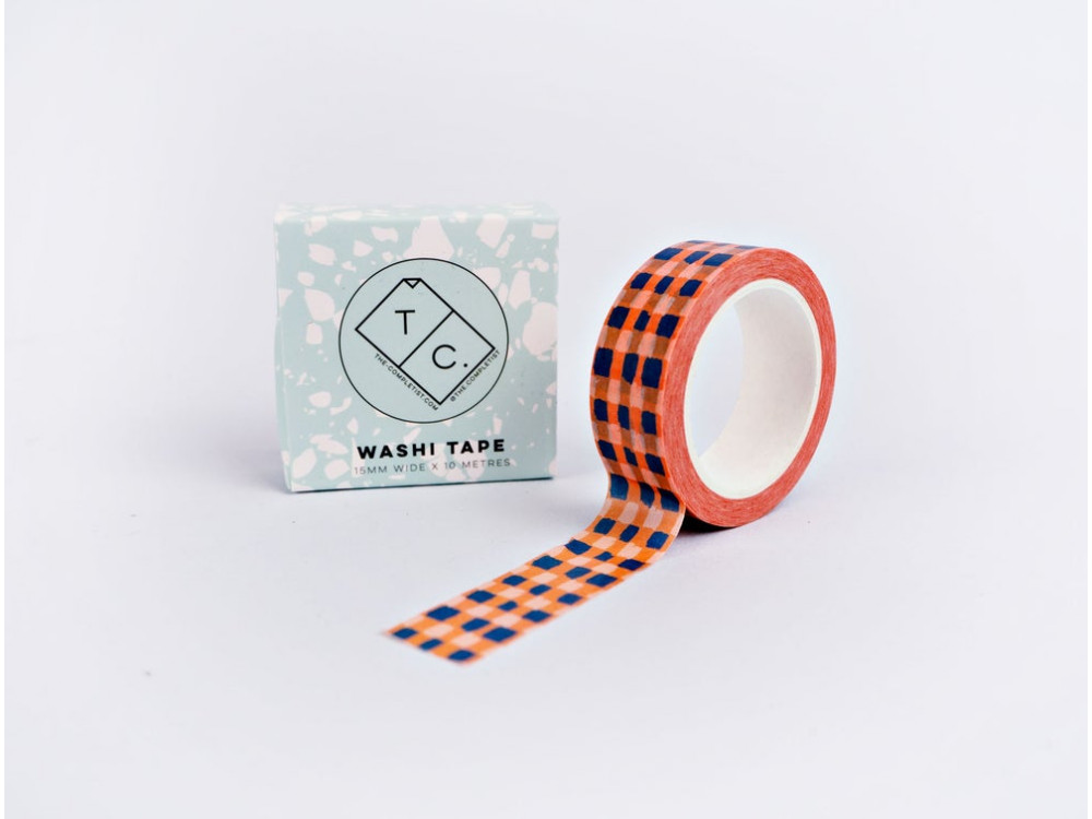 Washi paper tape Orange Brush Check - The Completist.