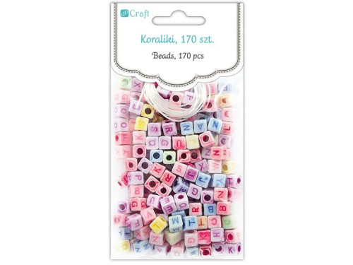 Koraliki literki - DpCraft - kolorowe, 170 szt.