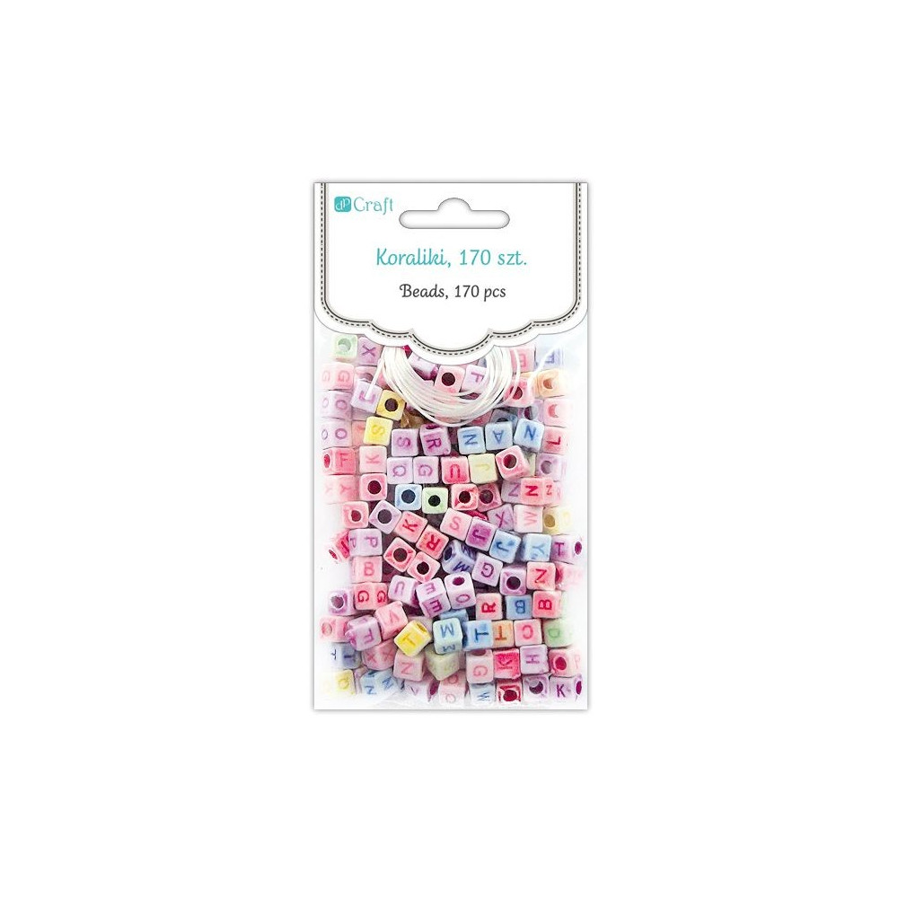 Letter Beads - DpCraft - colorful, 170 pcs.