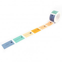 Washi paper tape Dayd of the Week Stamp - The Completist.