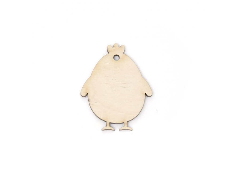 Wooden chicken pendant - Simply Crafting - 4 cm, 10 pcs