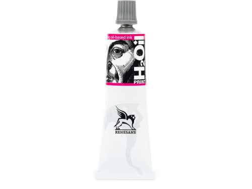 Farba graficzna do linorytu H2Oil Print - Renesans - Czerwień Magenta, 60 ml