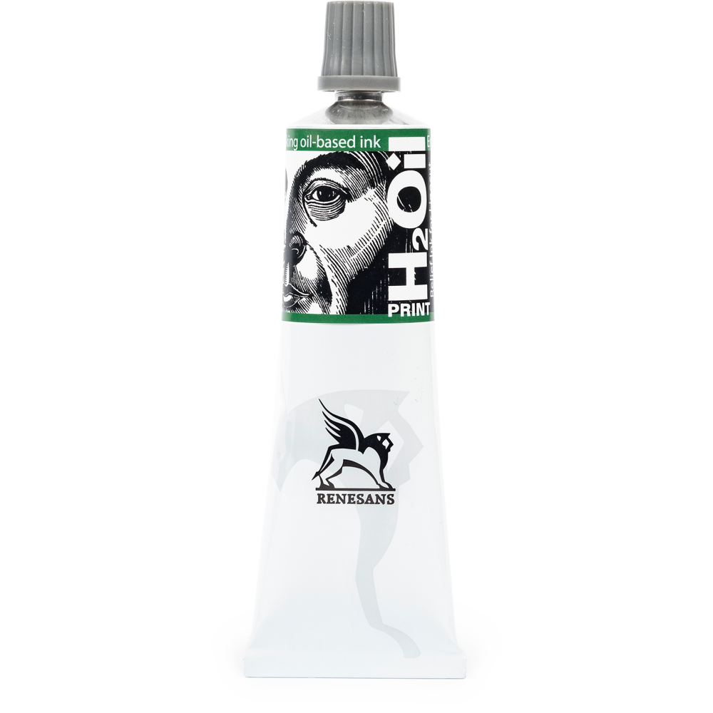 H2Oil relief paint, ink for linocut - Renesans - Emerald Green, 60 ml