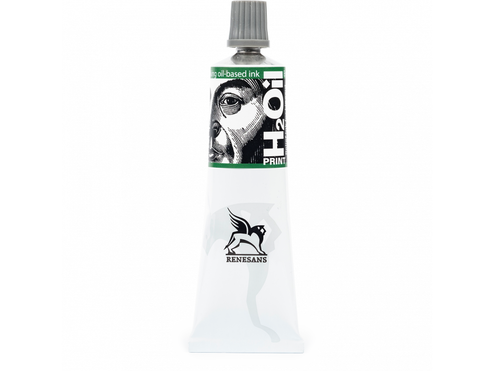 H2Oil relief paint, ink for linocut - Renesans - Emerald Green, 60 ml