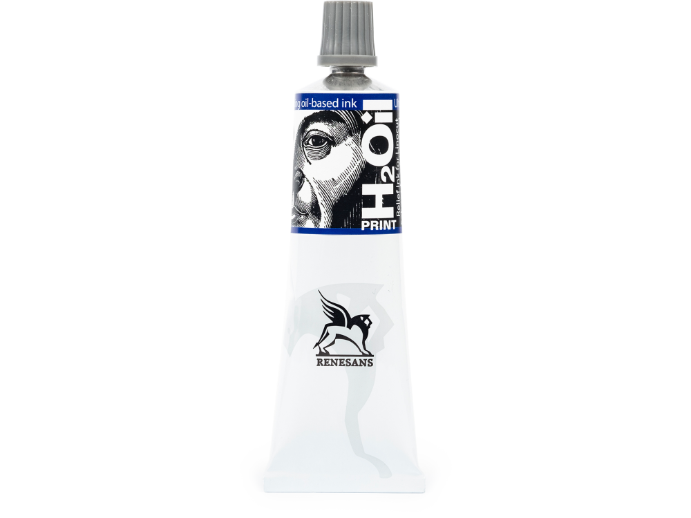 H2Oil relief paint, ink for linocut - Renesans - Blue Ultramarine, 60 ml