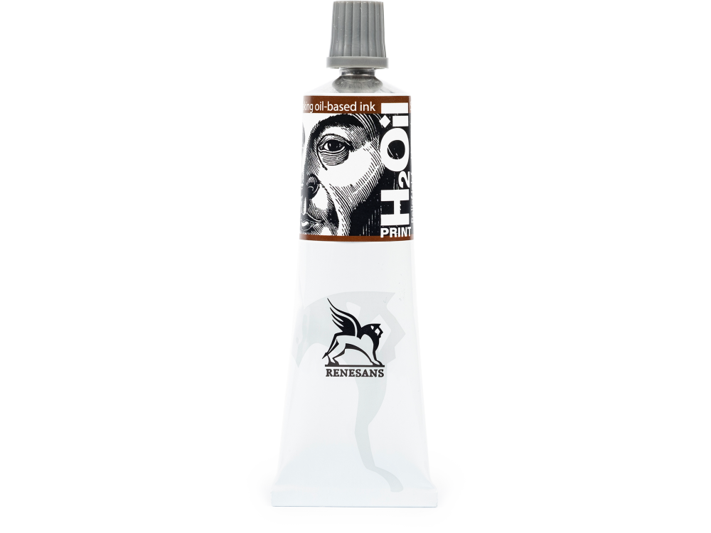 H2Oil relief paint, ink for linocut - Renesans - Sepia, 60 ml