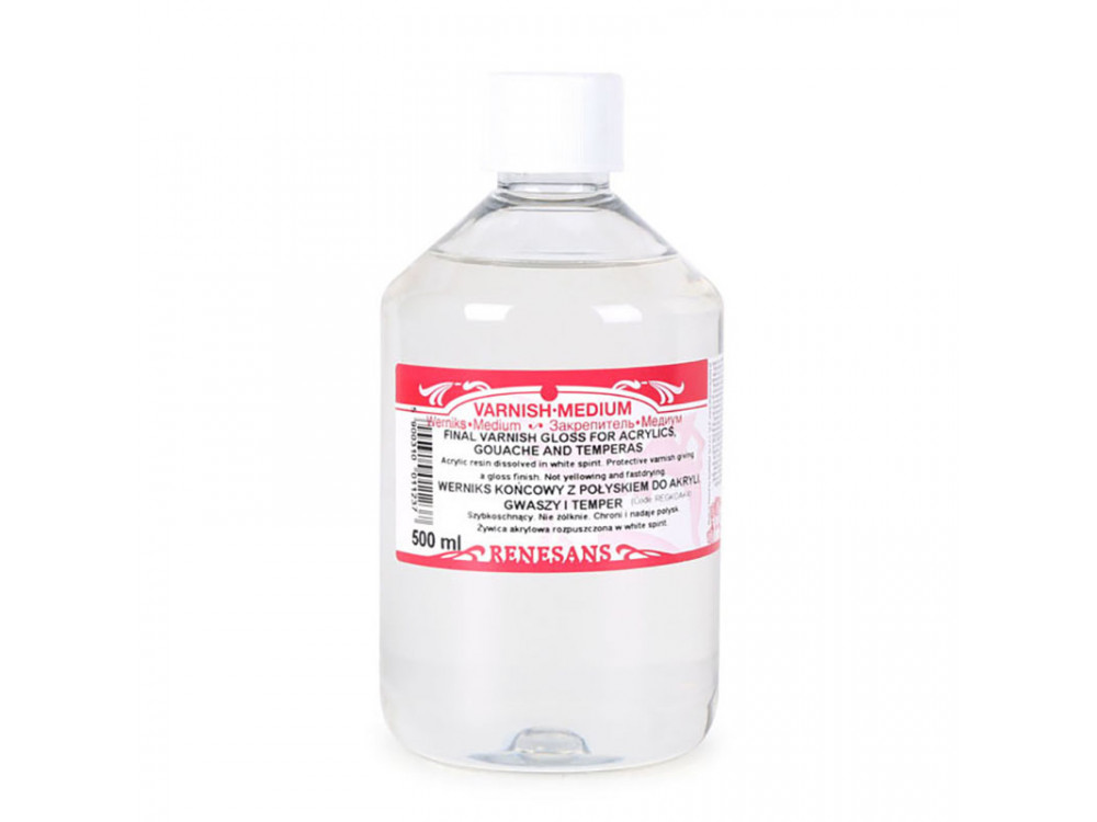 Varnish gloss for acrylics, gouache and temperas - Renesans - 500 ml