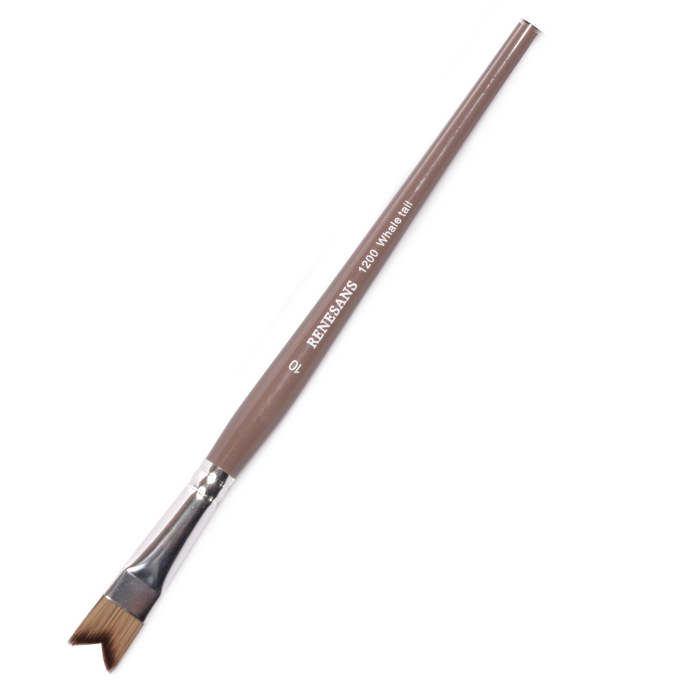 Whale tail, synthetic brush, 1200W series - Renesans - short handle, no. 10