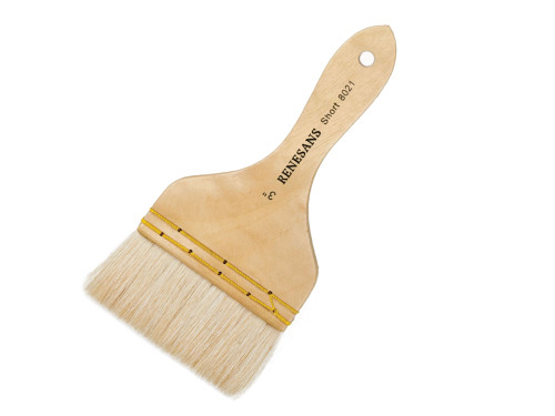 Background Hake, natural brush, 8021S series - Renesans - short handle, no. 3