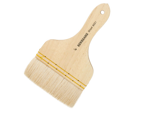 Background Hake, natural brush, 8021S series - Renesans - short handle, no. 4