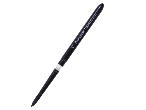 Travel mixed-bristles brush - Renesans - short handle, no. 10