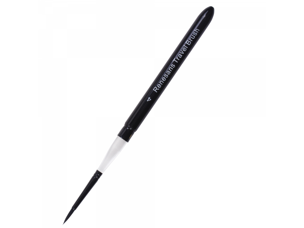 Travel mixed-bristles brush - Renesans - short handle, no. 4
