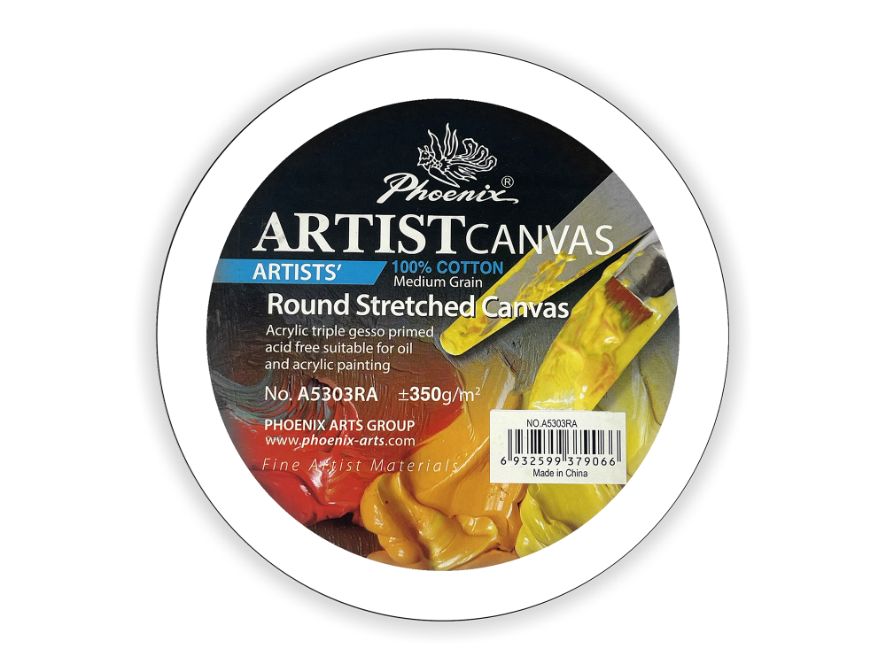 Stretched canvas Artist's - Phoenix - round, 12,5 cm