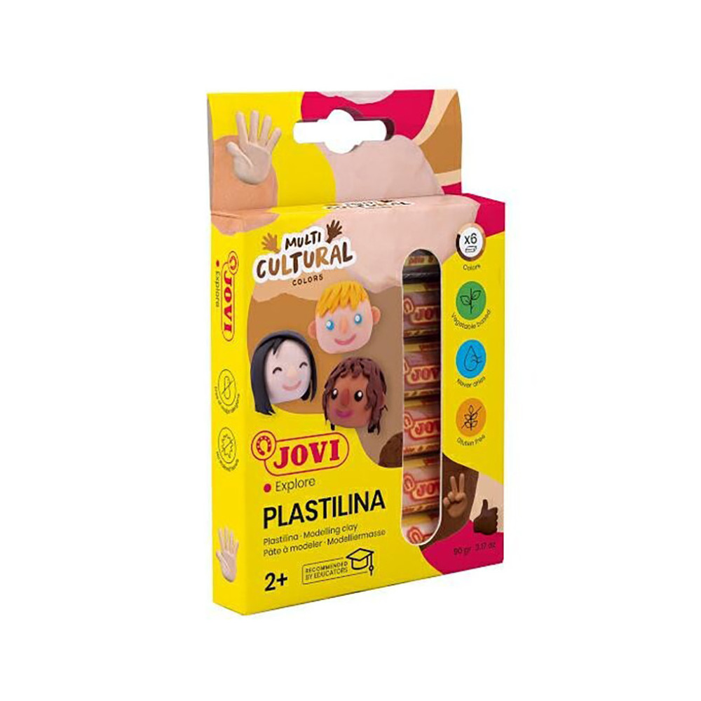 Plastelina dla dzieci Multicultural - Jovi - 6 kolorów x 15 g