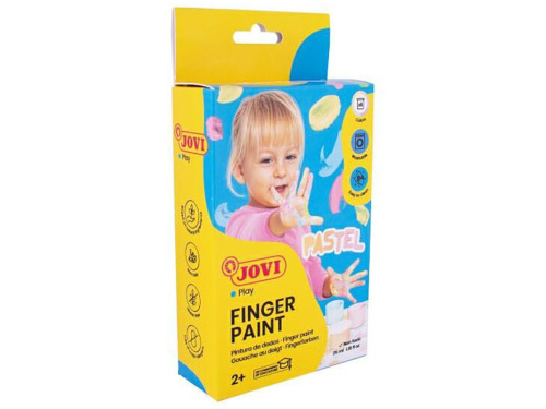 Farby do malowania palcami dla dzieci Pastel - Jovi - 6 kolorów x 35 ml