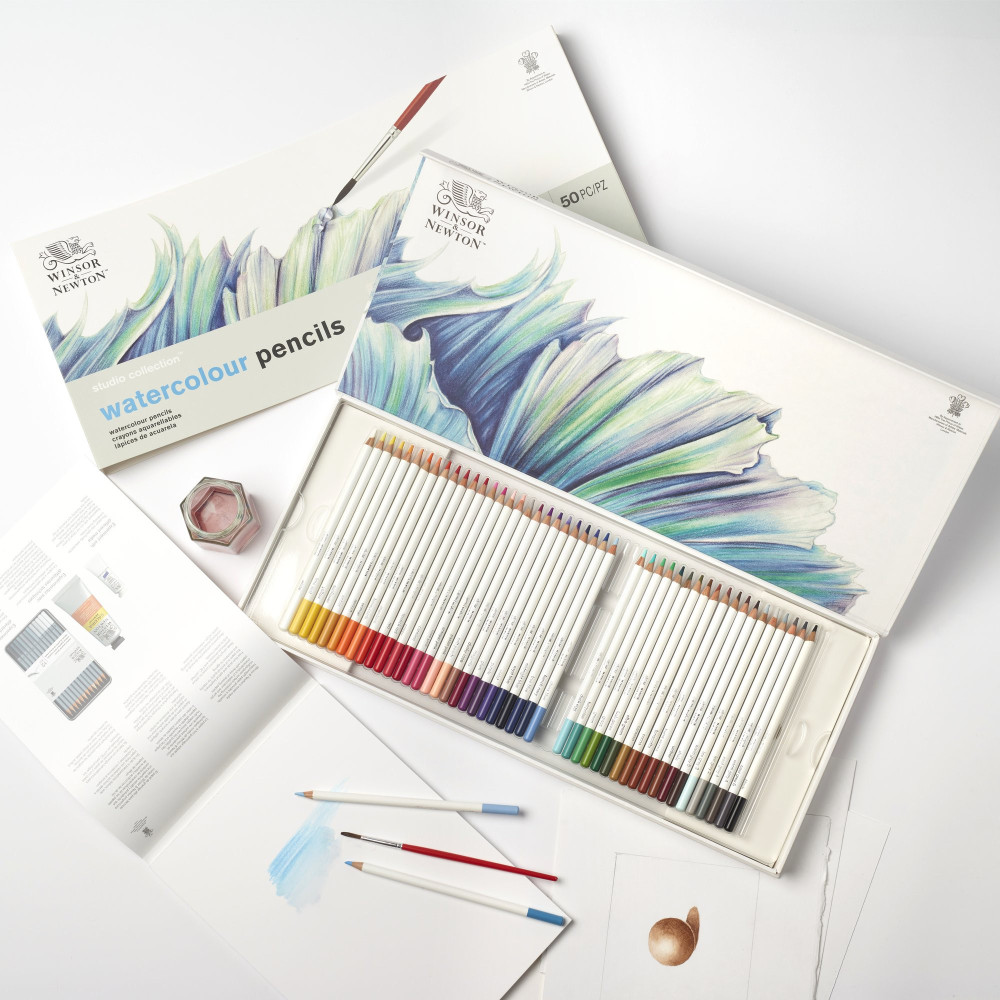 Watercolour Pencils set - Winsor & Newton - 50 pcs