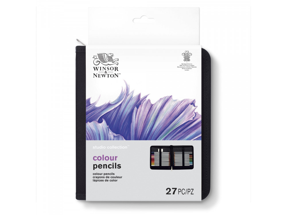 Colour pencils set in case - Winsor & Newton - 27 pcs