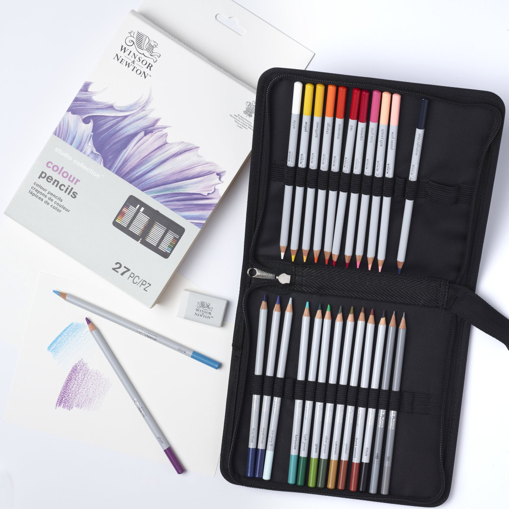 Zestaw kredek ołówkowych Colour Pencils w etui - Winsor & Newton - 27 szt.