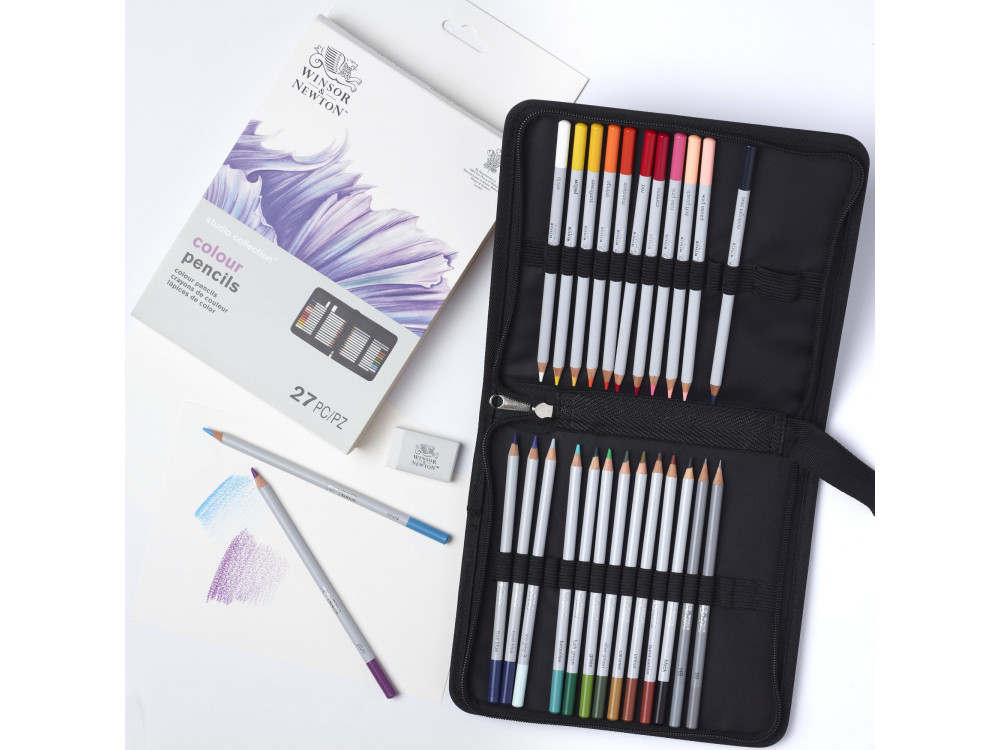 Zestaw kredek ołówkowych Colour Pencils w etui - Winsor & Newton - 27 szt.