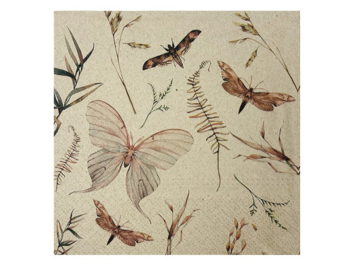 Decorative napkins We Care - Paw - Moths, 20 pcs.