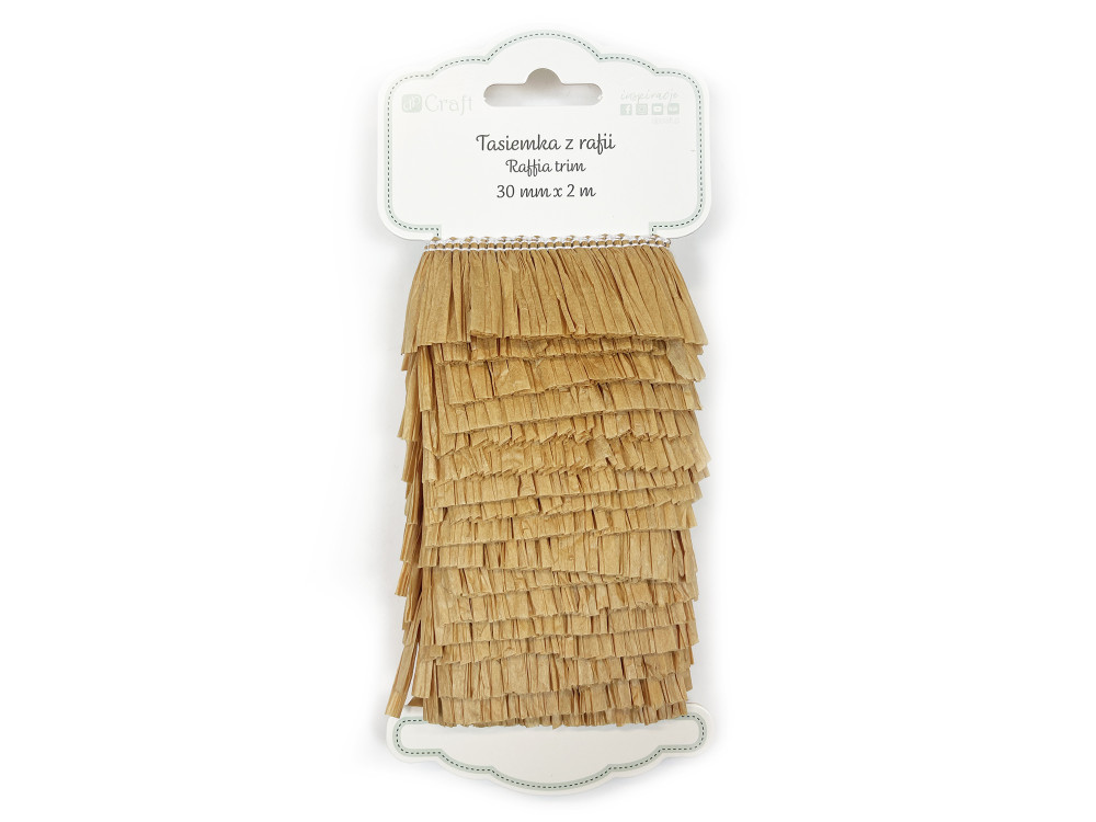 Raffia ribbon - DpCraft - natural, 3 cm x 2 m