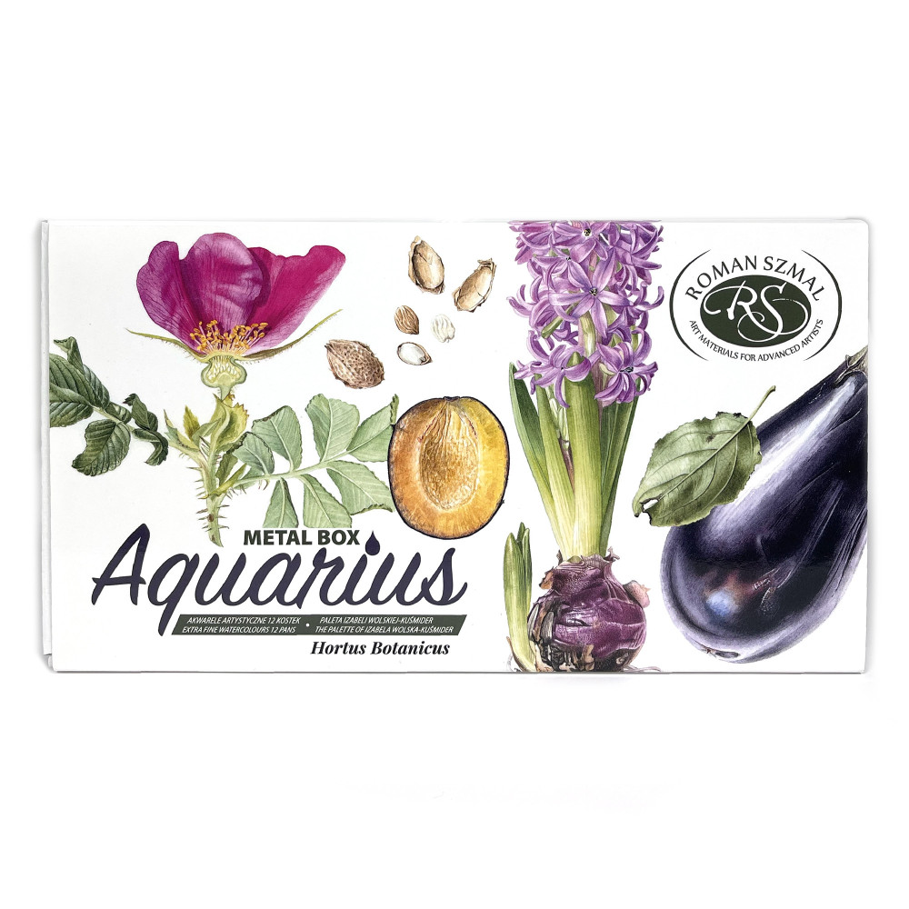 Set of Aquarius watercolor paints, Horus Botanicus - Roman Szmal - 12 colors
