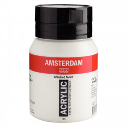 Acrylic paint in jar - Amsterdam - 105, Titanium White, 500 ml
